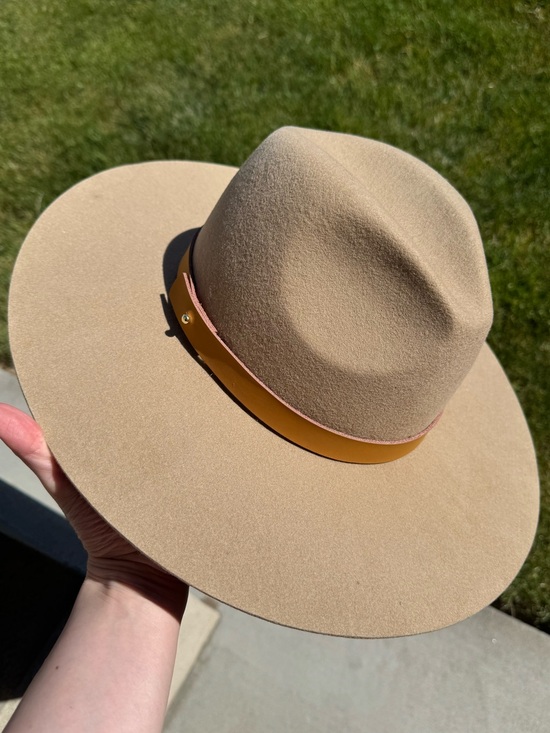 GIGI PIP Accessories - Gigi Pip Taupe/Tan Wide Brim Fedora